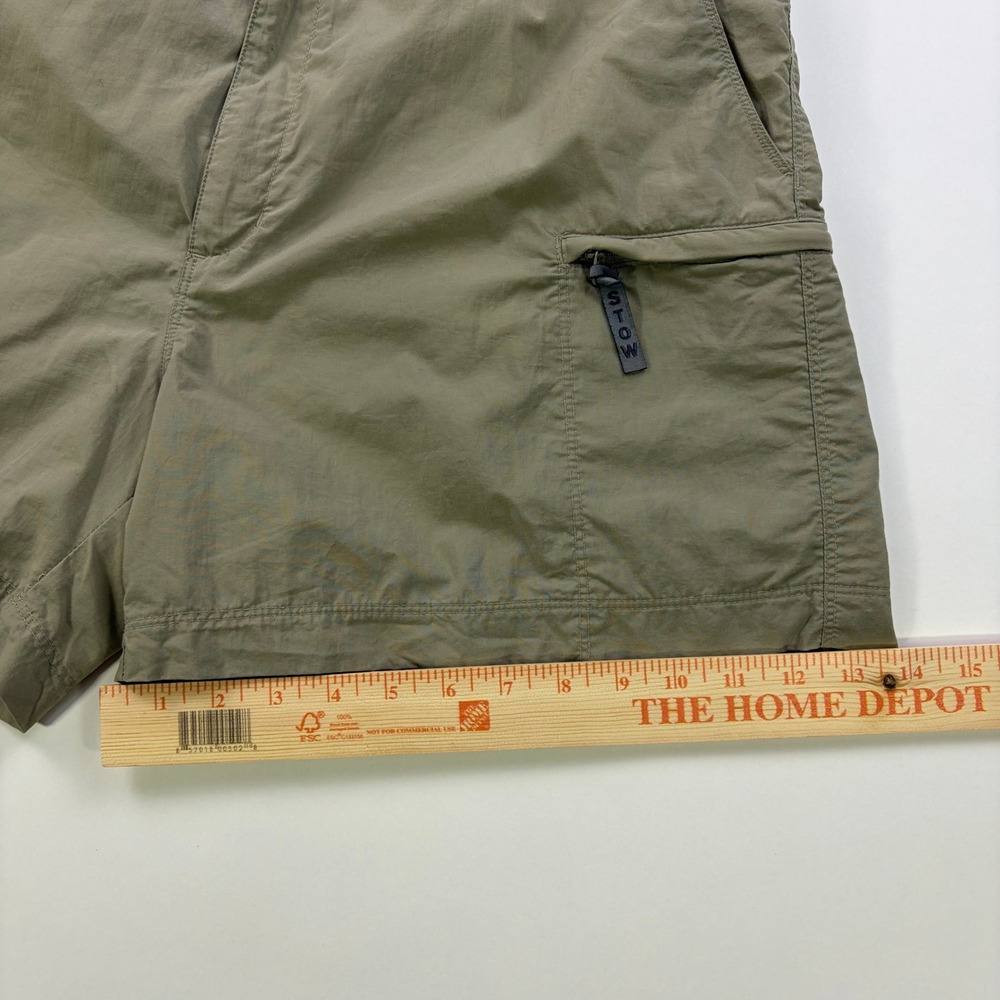 The North Face Stow Hiking Shorts Womens XL Khaki Green Nylon Outdoor Utility - Picture 12 of 12